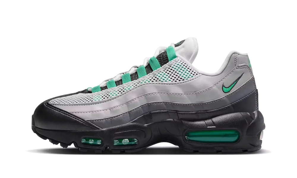 Air max 95 gray best sale and green