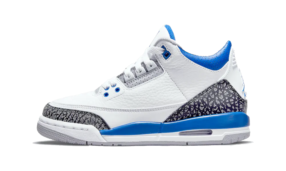 Air jordan 3 white clearance blue