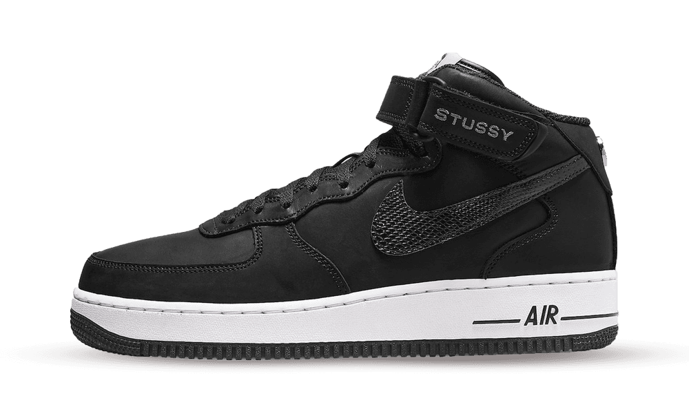Nike Air Force 1 Mid Stussy Black White – Marsden Sneakers