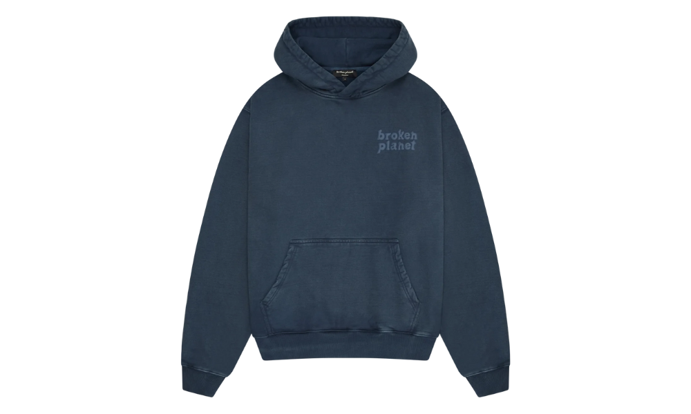 Broken Planet Basics Hoodie Washed Outer Space Blue