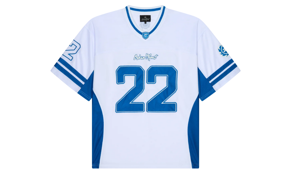 Broken Planet Football Jersey Blue White