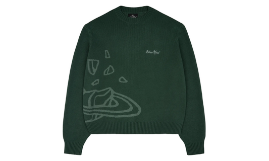 Broken Planet Knit Sweater Forest Green