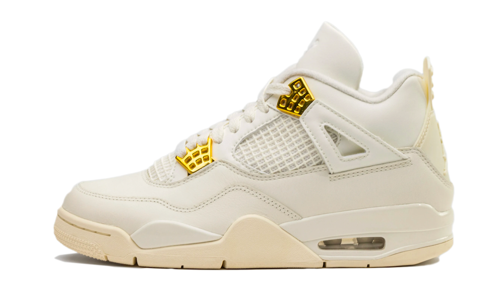 Air Jordan 4 Retro Sail Metallic Gold Women's