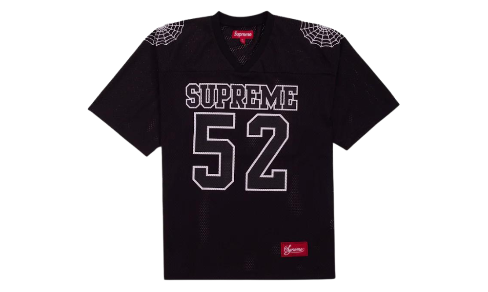 Supreme Spiderweb Football Jersey Black