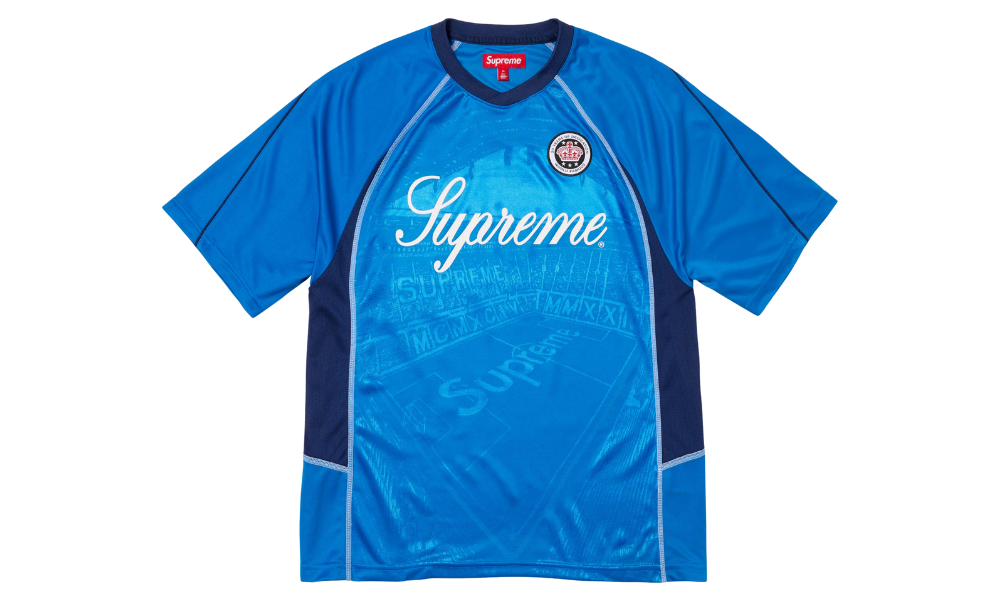 Supreme Jacquard Football Jersey Blue