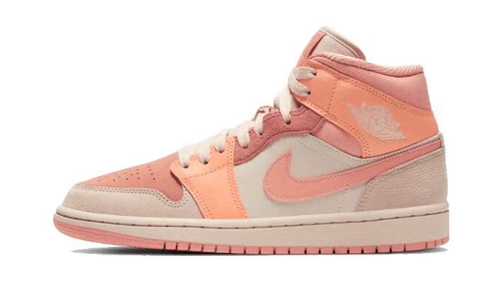 Air Jordan 1 Mid Apricot Orange Women's