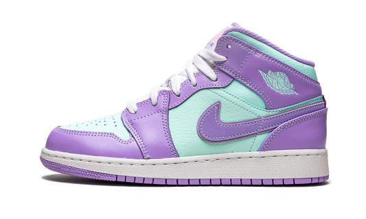 Air Jordan 1 Mid GS Purple Aqua